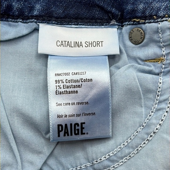 Paige Catalina Short 3” Inseam Mid Rise Size 31 - Picture 10 of 16